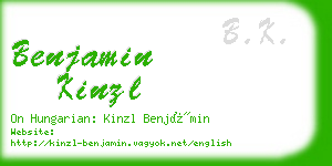 benjamin kinzl business card